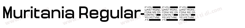 Muritania Regular字体转换